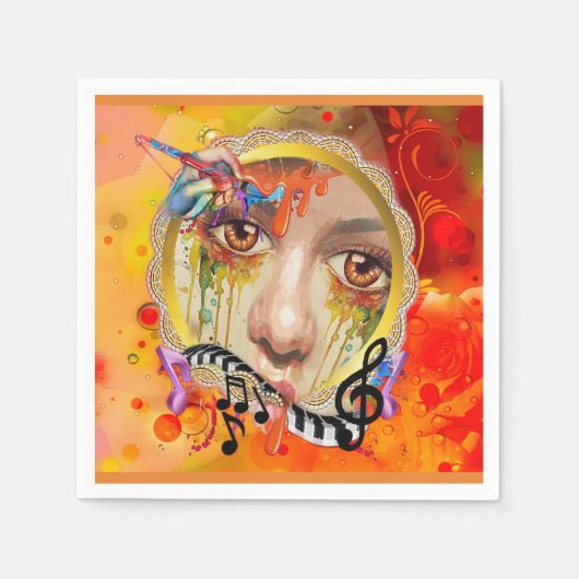 アーティストパレット スタンダードカクテルナプキン (正面)