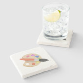 アーティストパレット ストーンコースター (横)