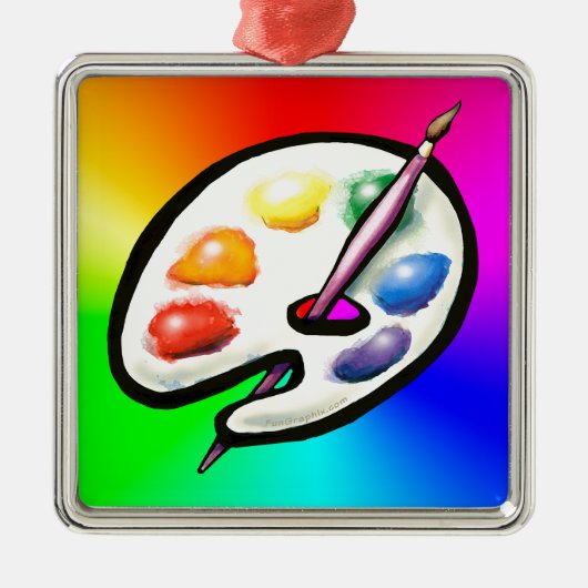 アーティストパレット メタルオーナメント (正面)