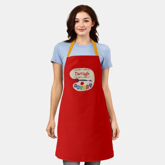 アーティストパレッ絵を描トのスモックエプロン エプロン (着用した状態)