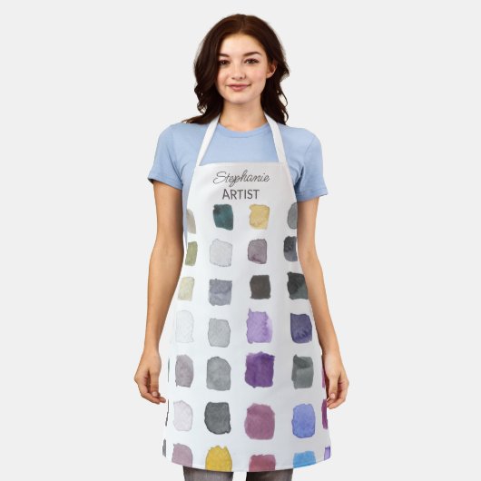 アーティストパーソナライズされたエプロン エプロン (着用した状態)