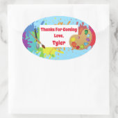 アーティストパーティーありがとうステッカー 楕円形シール (バッグ)