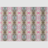 アーティストピンクアイボリーブラウンラージ抽象芸術幾何学模様 薄葉紙 (正面)