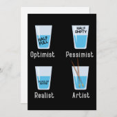 アーティストファクおもしろいツアーティストアート先生芸術的Gr サンキューカード (正面/裏面)