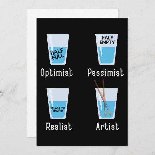 アーティストファクおもしろいツアーティストアート先生芸術的Gr サンキューカード (正面/裏面)