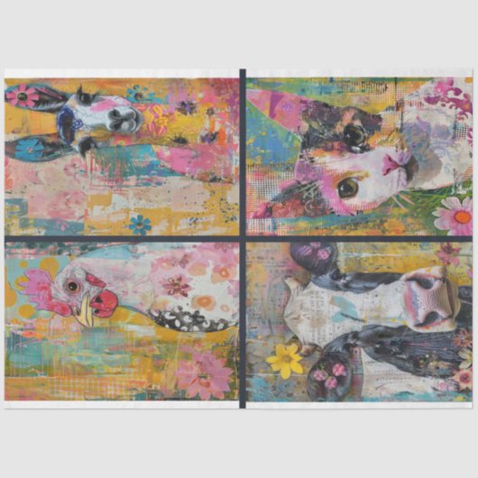 アーティストファーム動物ジャンクジャーナルの背景3 薄葉紙 (正面)