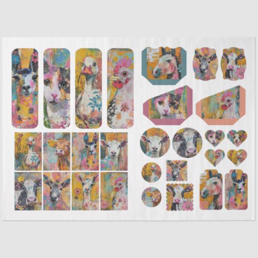 アーティストファーム動物ジャンクジャーナルEphemera 薄葉紙 (正面)