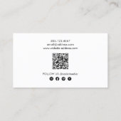 アーティストフォトブラック – カスタマイズ可能なウィンドウサイズ 名刺 (裏面)