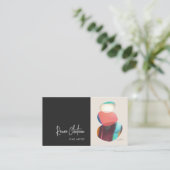 アーティストフォトブラック – カスタマイズ可能なウィンドウサイズ 名刺 (スタンド正面)