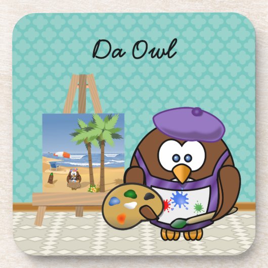 アーティストフクロウ コースター (正面)