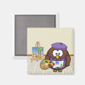 アーティストフクロウ マグネット (正面/裏面)