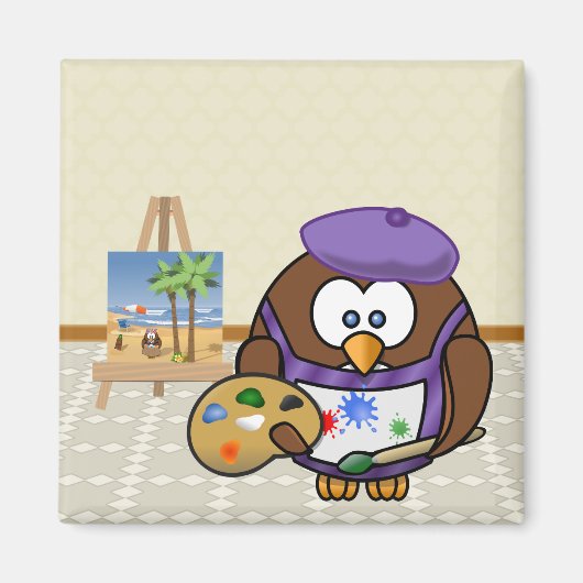 アーティストフクロウ マグネット (正面)