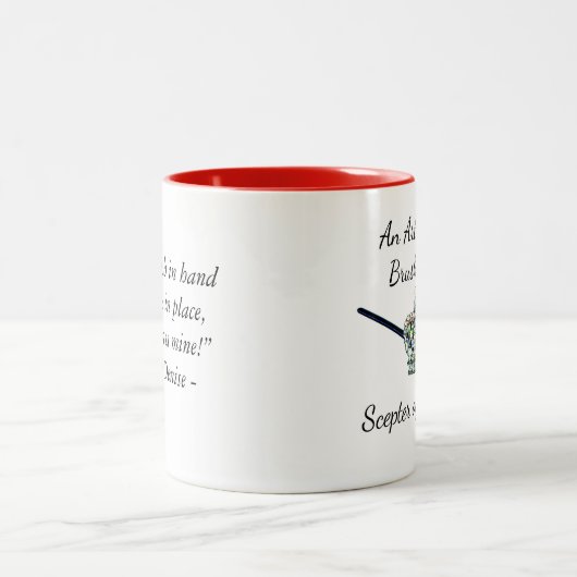 「アーティストブラシが私の選択のスクリーンである」 2トーン ツートーンマグカップ (中央)