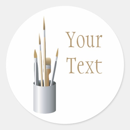 アーティストブラシステッカー ラウンドシール (正面)
