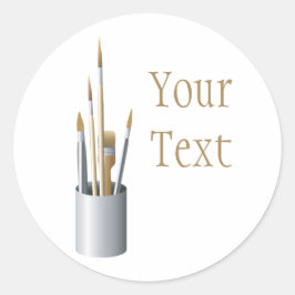 アーティストブラシステッカー ラウンドシール