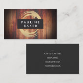 アーティストブラシストローク素朴ウッド 名刺 (正面/裏面)