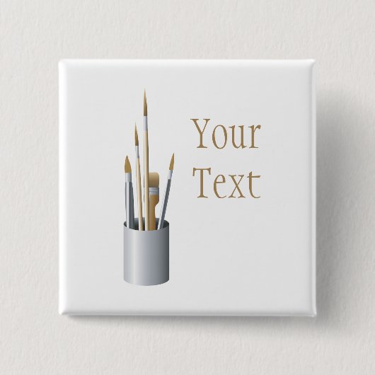 アーティストブラシピンバックボタン 缶バッジ (正面)