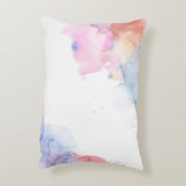 アーティストブルーとピンクの水色 アクセントクッション (裏面(縦))