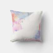 アーティストブルーとピンクの水色 クッション (正面)