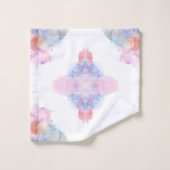 アーティストブルーとピンクの水色 バスタオルセット (ウォッシュタオル)