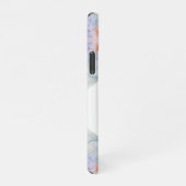 アーティストブルーとピンクの水色 iPhoneケース (右側)