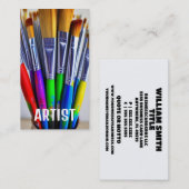 アーティストブ絵を描ブラシ 名刺 (正面/裏面)