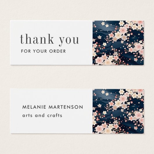 アーティストプロダクト桜ブロッサム注文サンキューカード (正面&裏面)