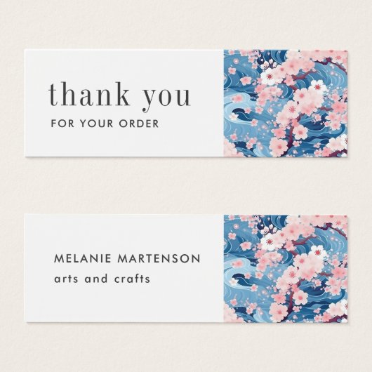 アーティストプロダクト桜ブロッサム注文サンキューカード (正面&裏面)