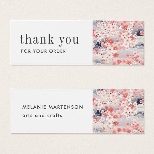 アーティストプロダクト桜ブロッサム注文サンキューカード (正面&裏面)