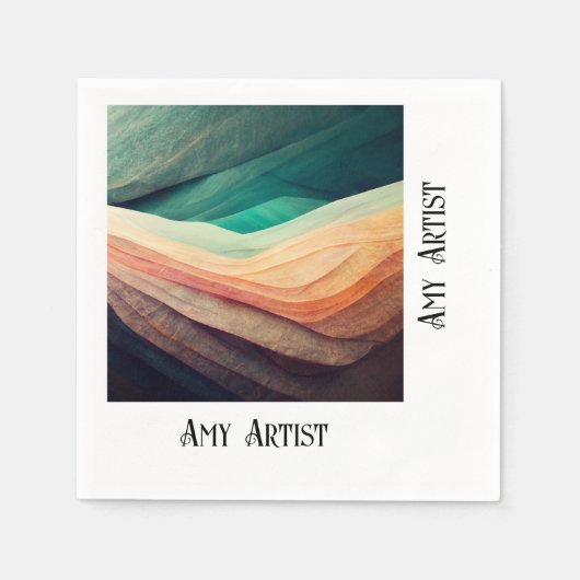 アーティストプロモーションアート披露宴 スタンダードカクテルナプキン (正面)