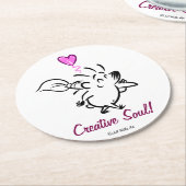 アーティストヘッジホッグを打ち砕く ラウンドペーパーコースター (アングル)