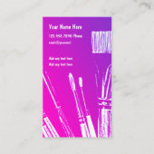 アーティストペインタビジネスカードデザインテンプレート 名刺 (正面)