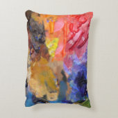 アーティストペインターのパレカラフルッ絵を描ト アクセントクッション (裏面(縦))