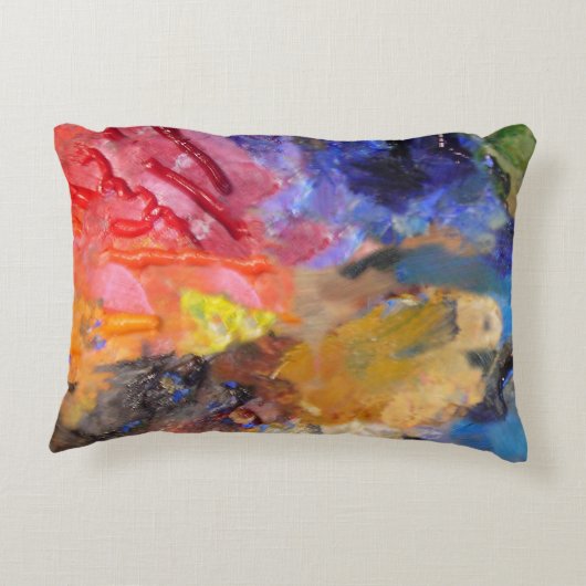 アーティストペインターのパレカラフルッ絵を描ト アクセントクッション (裏面)