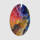 アーティストペインターのパレカラフルッ絵を描ト オーナメント (正面)