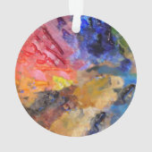 アーティストペインターのパレカラフルッ絵を描ト オーナメント (裏面)