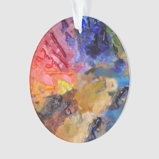 アーティストペインターのパレカラフルッ絵を描ト オーナメント (正面)