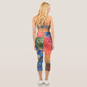 アーティストペインターのパレカラフルッ絵を描ト カプリレギンス (裏面)