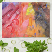 アーティストペインターのパレカラフルッ絵を描ト キッチンタオル (折り畳み)