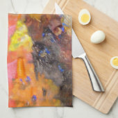 アーティストペインターのパレカラフルッ絵を描ト キッチンタオル (四つ折り)