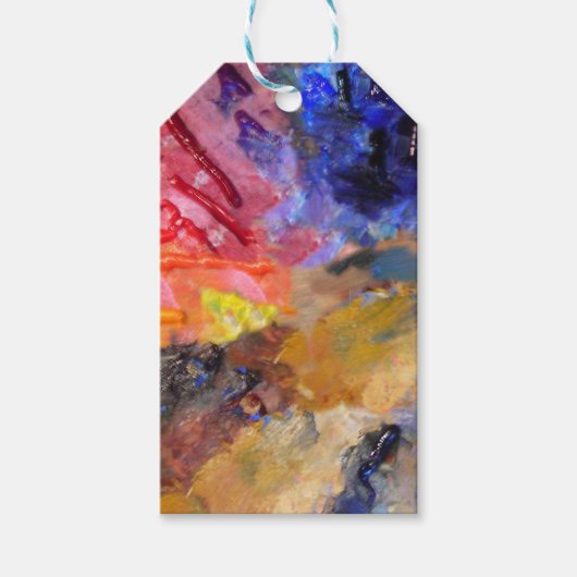 アーティストペインターのパレカラフルッ絵を描ト ギフトタグ (正面)