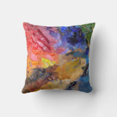 アーティストペインターのパレカラフルッ絵を描ト クッション (裏面)