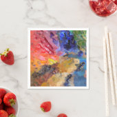 アーティストペインターのパレカラフルッ絵を描ト スタンダードカクテルナプキン (インサイチュ)