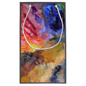 アーティストペインターのパレカラフルッ絵を描ト スモールペーパーバッグ (裏面)