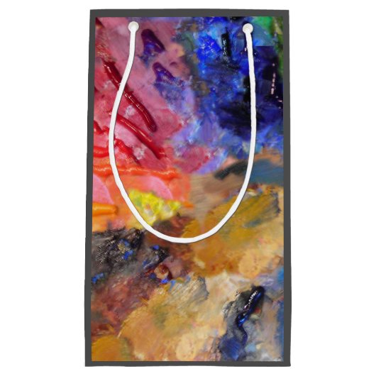 アーティストペインターのパレカラフルッ絵を描ト スモールペーパーバッグ (正面)