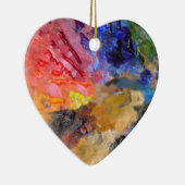 アーティストペインターのパレカラフルッ絵を描ト セラミックオーナメント (右)