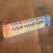 アーティストペインターのパレカラフルッ絵を描ト デスクネームプレート (側面)