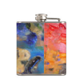 アーティストペインターのパレカラフルッ絵を描ト フラスク (裏面)