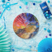 アーティストペインターのパレカラフルッ絵を描ト ペーパープレート (パーティー)