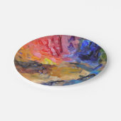 アーティストペインターのパレカラフルッ絵を描ト ペーパープレート (アングル)